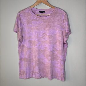 Sanctuary The Perfect Camo Print Cotton Blend T-Shirt in Purple Size 1X